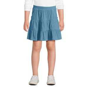 Lands' End Kids Knit Gauze Tiered Skirt - 1 of 3