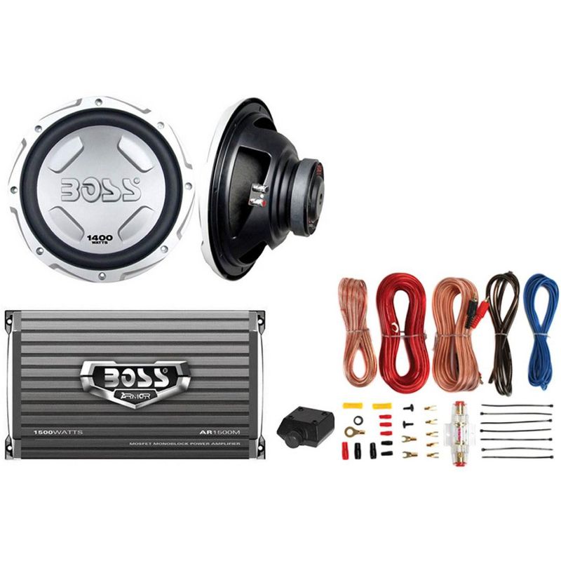 BOSS AUDIO CX122 12" 1400W Car Power Subwoofer Sub & Mono Amplifier & Amp Kit, 1 of 7