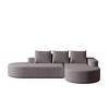 108.5'' Chenille Modern Curved Sectional Sofa with 3 Pillows, Modular Free Combination, and L-Shaped Design - 4 of 4