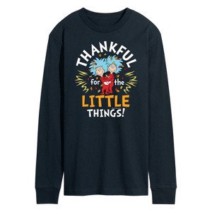 Men's - Dr. Seuss - Thanksgiving Is A Family Thing Long Sleeve Graphic T-Shirt - 1 of 4