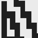 black, white square patchwork