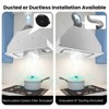 700 CFM Convertible Insert Range Hood in Stainless Steel and Black Glass with LED Lights - 4 of 4