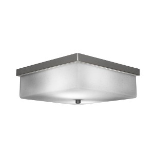Toltec Lighting Nouvelle 2 - Light Flush Mount in  Graphite with 13" White Muslin Shade - 1 of 1