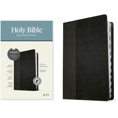 KJV Thinline Reference Bible, Filament Enabled (Leatherlike, Black/Onyx, Indexed, Red Letter) - (Leather Bound)