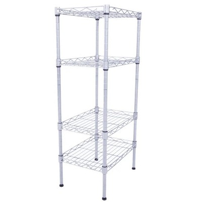 LunaLulinlk 4 Tier Wire Shelving, Adjustable Storage Rack Unit for Kitchen, Greenhouse Planting Shelving