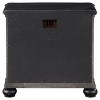 Gulches 3 Drawer Nightstand Black Finish, Felt Lined Top Drawer with Cable Grooves, Antique Copper Pulls for Bedside Storage - 4 of 4