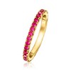 Pure Collection by Ross-Simons 1.10 ct. t.w. Lab-Grown Ruby Eternity Band in 18kt Gold Vermeil - 3 of 4