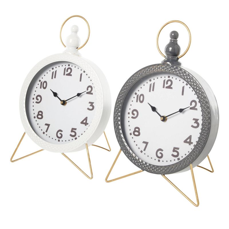 Set of 2 Metal Clocks with Gold Accents - Olivia &#38; May, 5 of 7