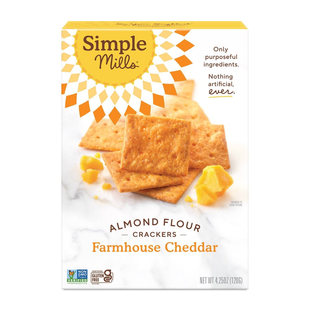 ALMOND FLOUR CRACKERS, FARMHOUSE CHEDDAR
