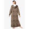Dreams & Co. Long Hooded Fleece Sweatshirt Robe - 3 of 4