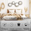 Aoibox 4 Pcs Decorative Wall Mirror Round Modern Circle Wall Art Ring Metal Mirror for Bedroom Living Room Entryway Dining Room Hallway in Black - 3 of 4