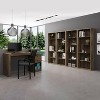 Vynxaria Expandable Home Office Desk, Walnut, Heavy-Duty Engineered Wood - 2 of 4