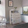 NicBex Modern Dressers with Metal Pulls,Minimalist Style,Wood Dresser for Bedroom,Study,Office,Living Room,Entryway,White/Black/Gray - 2 of 4