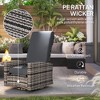 Outdoor Wicker Swivel Recliner Chair, Lifting Footrest, 360 Degree Rotating Basic, Water-resistant Cushions - 4 of 4