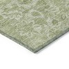 Green Blue And Ivory Floral Washable Indoor Outdoor Area Rug - 4 of 4