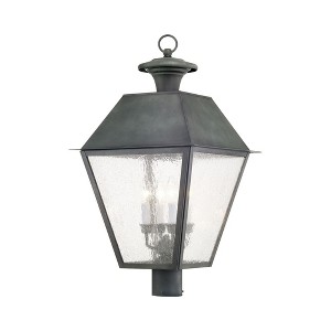 Livex Lighting Mansfield 4 - Light Post Light in  Charcoal - 1 of 2