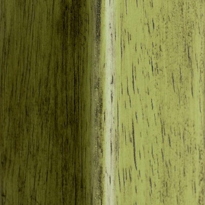 Transitional Rustic Green Wood 29" Backless Bar Stool