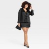 Women's Long Sleeve Satin Tie Blouse - A New Day™ - 3 of 3