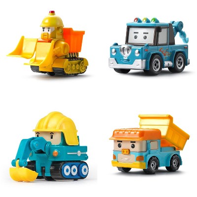 Robocar Poli Decast Car 4-Pack Kids Vehicle Learning Set| Preschool Early Learning Role Play Toy | Keaton+Roy+Amber+Poli