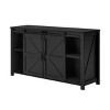 Farmhouse Sideboard Buffet with Sliding Barn Doors, Power Outlet & Drawers, 55.1" Storage Cabinet for Kitchen Dining Room-3irtyhousy - 3 of 4