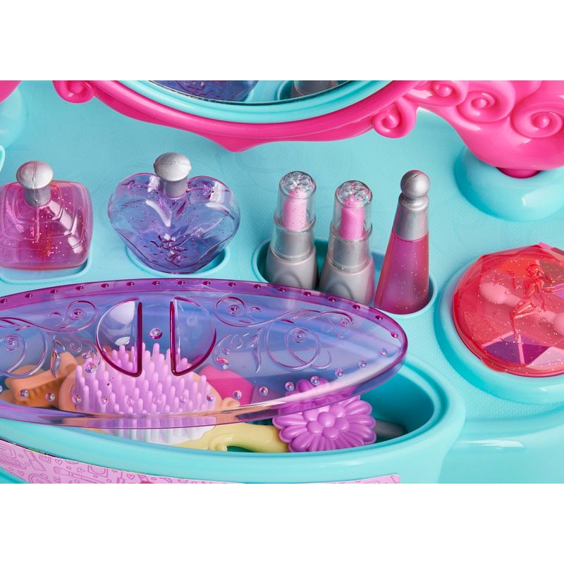 Kidoozie Just Imagine Glamour Girls Styling Center,Pretend Play Tabletop Vanity, Hair Dryer, Brushes, Ages 3+, 3 of 9