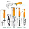 UKOKE 12-Piece Garden Tool Set with Aluminum Hand Tools, Heavy-Duty Canvas Apron, Ergonomic Handles – Gardening Kit for Women & Men - 2 of 4