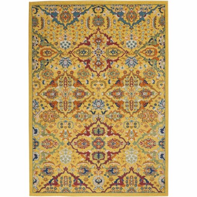 Nourison Allur Boho Indoor Area Rug Yellow Multicolor 4' X 6' : Target