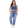 Agnes Orinda Women's Plus Size V-neck Sleeveless Button Down Casual Denim Vest - 3 of 4
