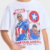 Boys' Marvel Captain America Short Sleeve Graphic T-Shirt - White - 2 of 4