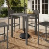 Martha Stewart Bedford Indoor-Outdoor Patio Bar Height Table with Engineered Wood Top in Rattan Wicker - 2 of 4