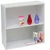 Kings Brand Furniture - White Wood 2-Tier Shelf Bookcase Storage Organizer - 3 of 3