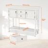 ChicFurnit Decorative Storage Cabinet Retro Console Table with Drawers and Cabinets for Living Room, White, 46.00"*16.90"*8.30" - 3 of 4