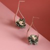 SOHI Women's Sage Green Casual Drop Earrings - 2 of 4
