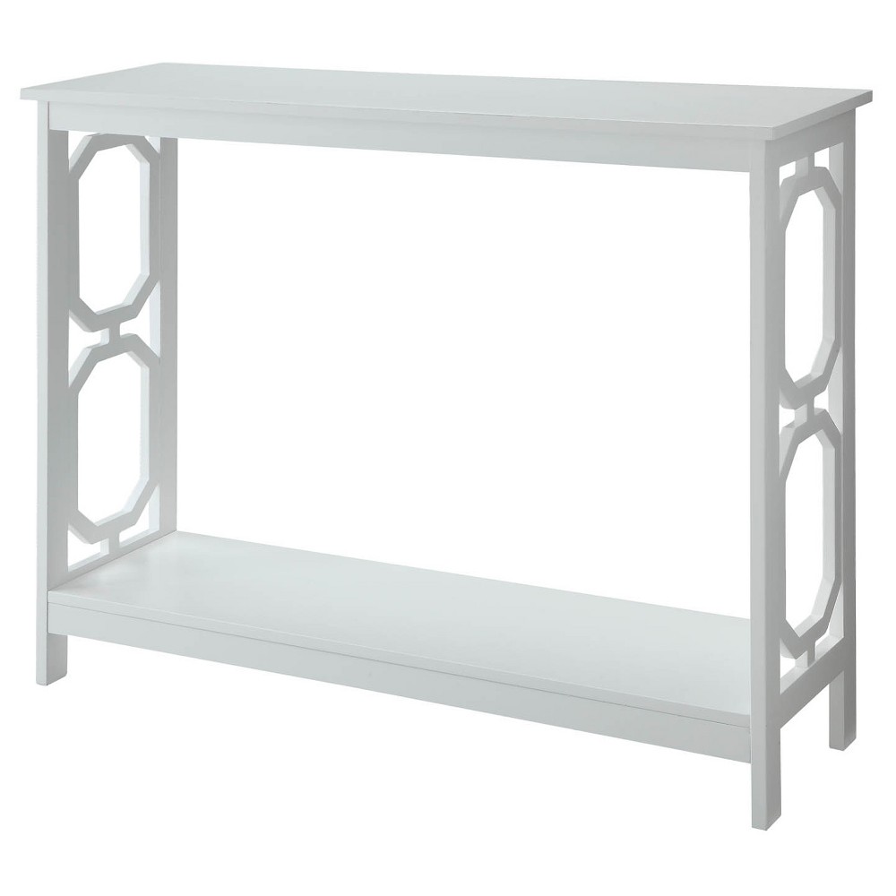 Photos - Coffee Table Omega Console Table with Shelf White - Breighton Home