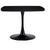 NicBex 42.12" Modern Square Dining Table,Kitchen Table with Black MDF Top and Metal Legs for 4-6 Seaters,Black - 2 of 4