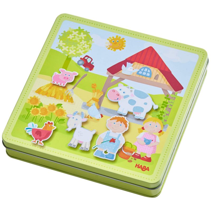HABA Peter and Pauline's Farm Magnetic Game with 4 Background Scenes in Storage Tin, 4 of 6