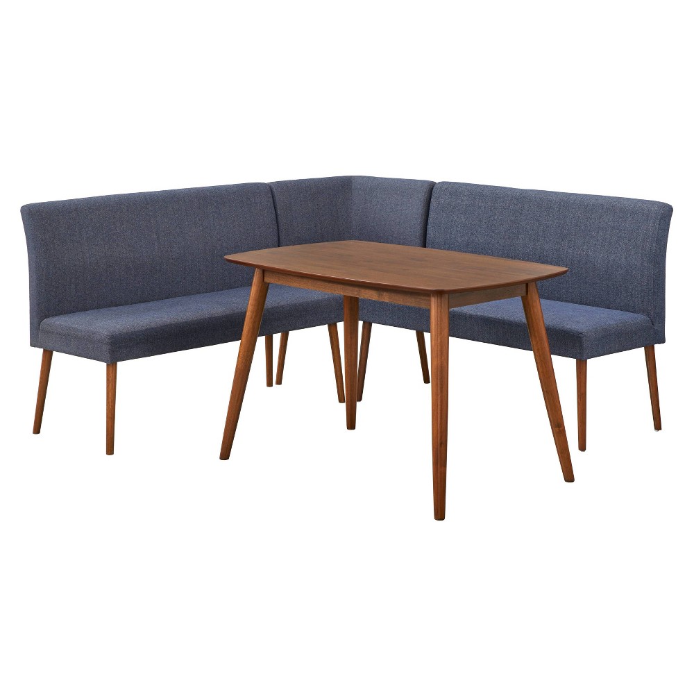 Photos - Dining Table 4pc Ripton Nook Dining Set Blue - Buylateral