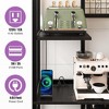55" 7-in-1 Versatile Baker's Rack with RGB LED Lighting, 4 AC Outlets & 2 USB Ports - 2 of 4