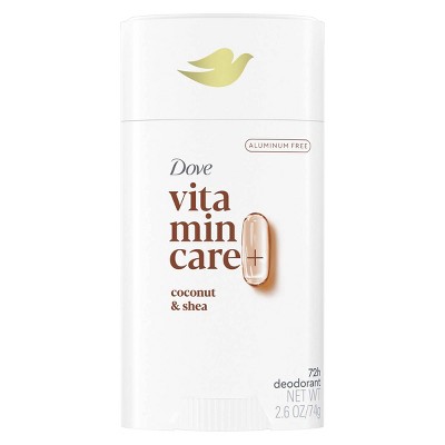 Dove Beauty VitaminCare+ Aluminum Free Deodorant Stick with Niacinamide - Coconut & Shea - 2.6oz