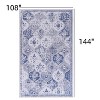 FONTOI Washable Area Rugs, Foldable Low-Pile Rugs, Indoor Non-Slip Rugs, Boho Rugs for Living Room Bedroom Kitchen, Blue, 144"*0.14"*108" - 3 of 4