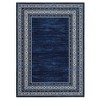 Orieon 60x84 in Modern Geometric Area Rug, Low Pile Non-Slip Washable Living Room Carpet, Stain Resistant Blue Rugs for Bedroom & Dining Room - 4 of 4