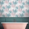 Jungle Blush Pink and Green Leaves Tropical Paste the Wall Wallpaper - 2 of 4