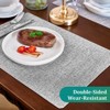 Aoibox Faux Leather Placemats Set of 6, Light Grey Table Mats, Waterproof & Non-Slip for Indoor & Outdoor Dining - 4 of 4