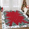 Fulvari Snowman House Pine Tree Christmas Area Rug,Xmas Home Decor Low-Profile Washable Area Rugs for Entryway Bedroom Living Room - 2 of 4