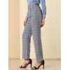 INSPIRE CHIC Women's Plaid Elastic Waist Casual Work Office Long Pants - 4 of 4