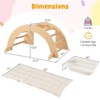 Costway 6 in 1 Climbing Arch for Toddlers with Collapsible Storage Bin Removable Cushion Natural/Colorful - 2 of 4