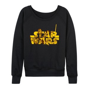 Women's - Star Wars - Logo Rebels Lightweight French Terry Wide Neck Long Sleeve Shirt - 1 of 4