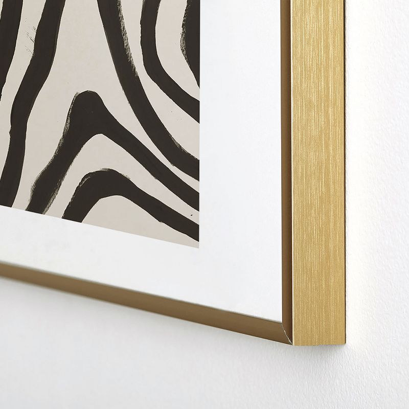 Megan Galante Painted Zebra Metal Framed Art Print - Deny Designs, 4 of 5