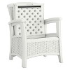 Suncast ELEMENTS Resin Patio Storage Club Chair- White - image 2 of 3
