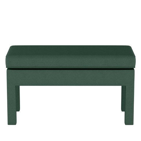 Upholstered Bench In Linen Conifer Green Threshold Target